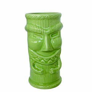 Tiki mug cup BoBo's lime green Hawaii smile bar